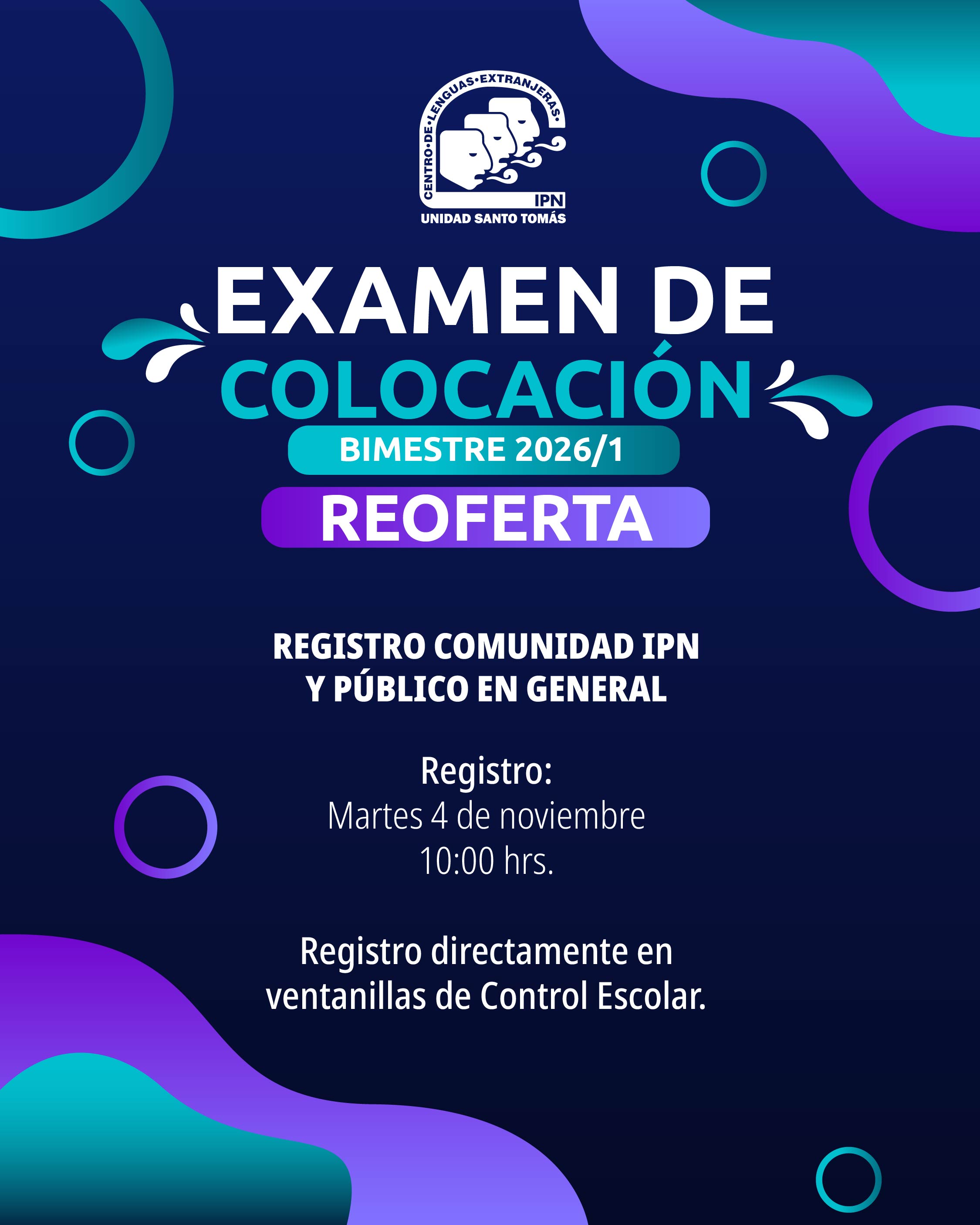 Reoferta Examen Colocación 26/1